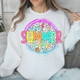 thumbnail image 1 of Summer Vibes Colorful Sweatshirt, Bright Beach Graphic Tee, Trendy Summer Fashion, Playful Sublimation T-shirt Design, 1 of 5