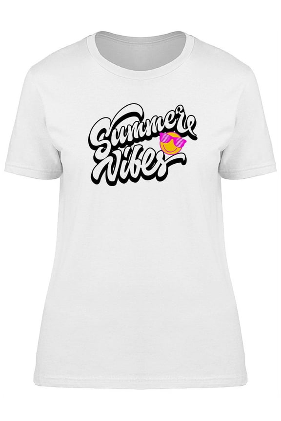 Summer Vibes Design T-Shirt Women -Image by Shutterstock, Female Medium