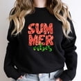 thumbnail image 1 of Summer Vibes Funny Vacation Getaway Graphic SW6621 Unisex Sweatshirt, Up to Size 5XL, 1 of 2