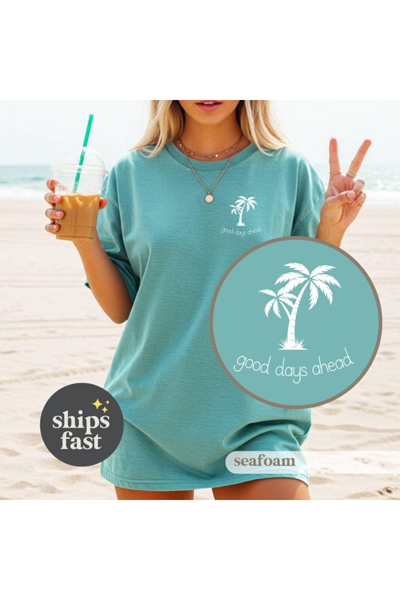 Summer Vibes GarmentDyed TShirt Beach Tee