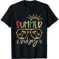 thumbnail image 1 of Summer Vibes Hello Summer Vacation Last Day of School Shirts T-Shirt Black Large, 1 of 4