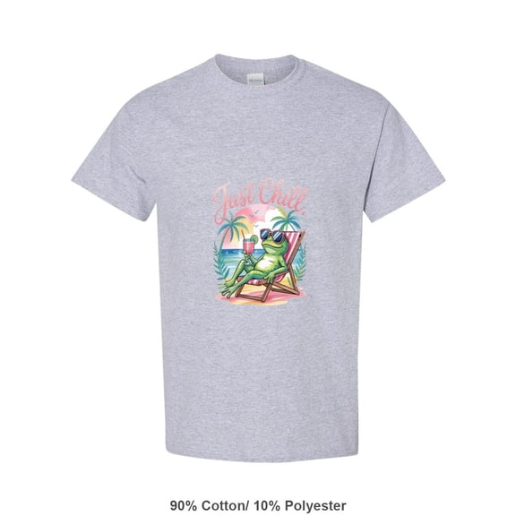 Summer Vibes Just Chill Funny Relaxing Vacation Quote T-Shirt, for men & women, up to size 5XL