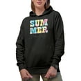 thumbnail image 1 of Summer Vibes Only, Tie Dye Art, Black Hooded Sweatshirt or Hoodie, Large, 1 of 5