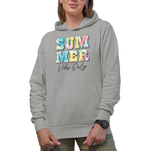 Summer Vibes Only, Tie Dye Art Merch Gift, Heather Grey Hooded Sweatshirt or Hoodie, 2XL