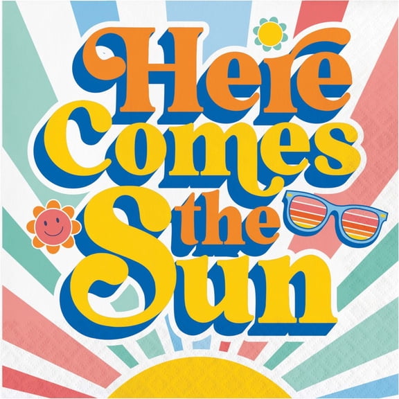 Here Comes The Sun Summer Pool Party Paper Luncheon Napkins 16ct