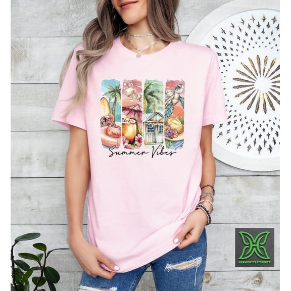 Summer Vibes Shirt, Retro Summer Brushstroke Shirt,Summer Beach Club Party Outfit,Sunshine Shirt,Hello Summer Trip Shirt,Sunset Beach Tshirt Tshirt All Size S-5XL