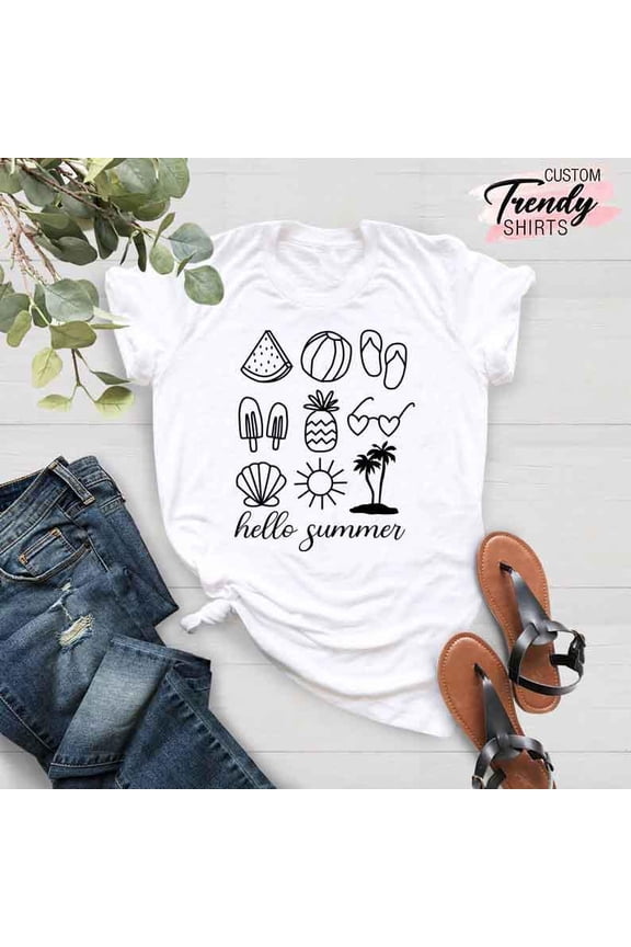 Summer Vibes Shirt, Summer Gifts for Women, Watermelon T-Shirt, Summer Vacation Tee,Girls Trip Shirt,Sunshine Shirt,Summer Season Gift Shirt TSHIRT All Size S-5XL