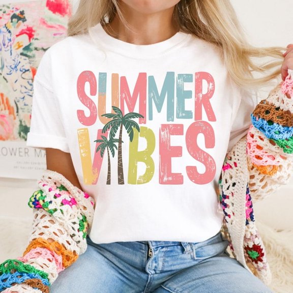 Summer Vibes Shirt, Sunshine Shirt, Trendy Summer Shirt, Spring Break Shirt, Retro Summer Vibes Shirt