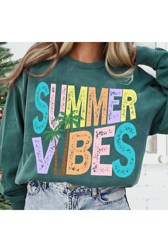 Summer Vibes Shirt, Sweet Sunshine Tee, Trendy Neon Beach Life Shirt, Distressed Salty Lake Pool River Shirt, Cute Summer Vacation T-Shirt