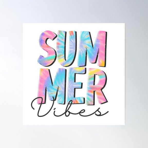 Summer Vibes | Summer Vacation Loading Poster Wall Art, Modern Wall Decor, 30x30 UNFRAMED