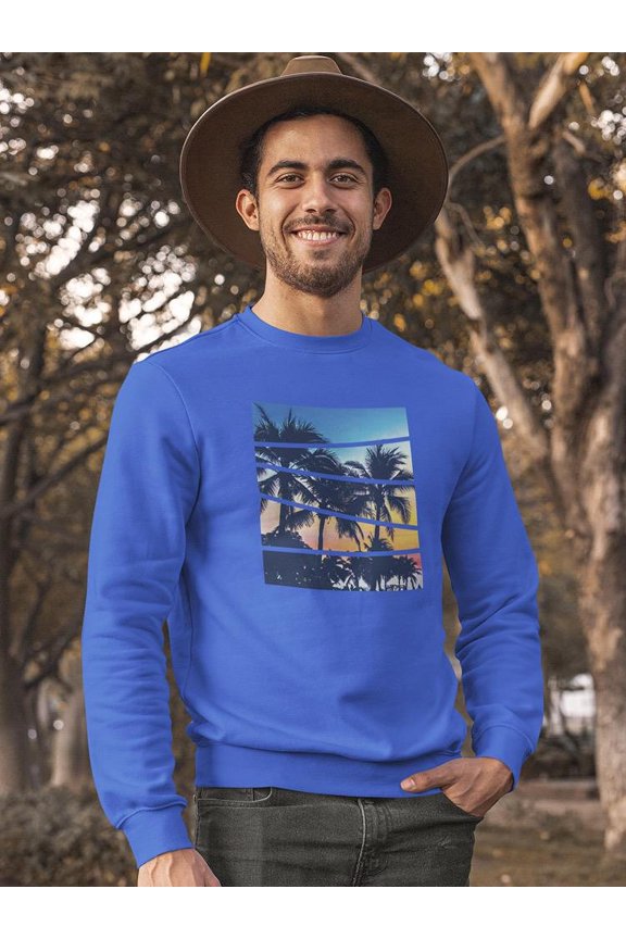 Summer Vibes Sunset Beach Sweatshirt Men's -GoatDeals Designs