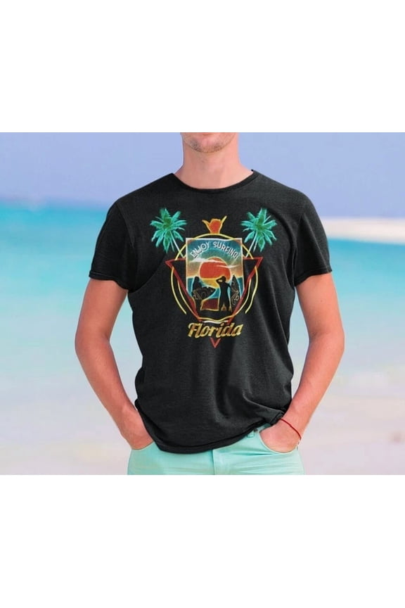 Summer Vibes Sunset Surf Adventure Florida Beach Holiday Men's T-Shirt