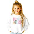 thumbnail image 1 of Summer Vibes Sweatshirt for Women, Teens, & Girls Colorful Palm Tree Vacation Pullover White Sweatshirt Youth XS, 1 of 5