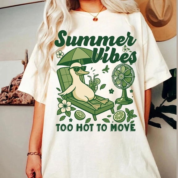 Summer Vibes T-Shirt, Silly Goose Funny Summer Shirt, Kids Summer Tee, Trendy Summer 2025 Shirt, Cute Goose Lover Graphic T-Shirt