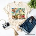 thumbnail image 1 of Summer Vibes T-Shirt, White and Natural Beach Tee with Coconut and Flowers, 1 of 8