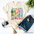 thumbnail image 1 of Summer Vibes T-Shirt, White and Natural Vacation Beach Tee, 1 of 8