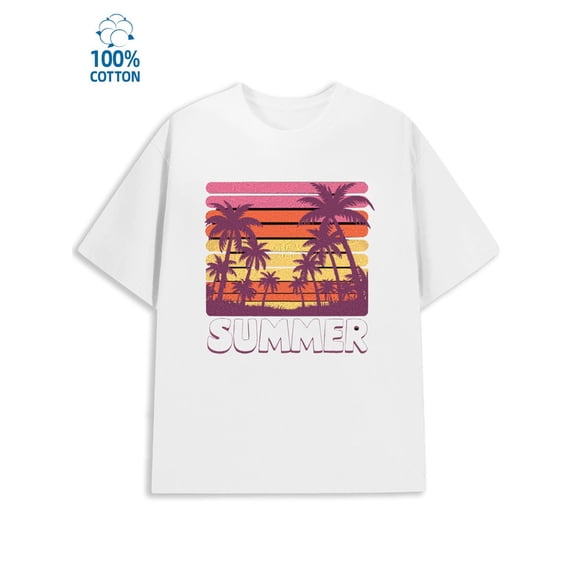 Summer Vibes Tee men's city 180G 100% Cotton white new york short Basic Unisex Shirt Graphic tshirts Original Unisex Shirt Graphic tshirts Retro Unisex Shirt Short Sleeve tshirts