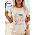 thumbnail image 1 of Summer Vibes Women T-Shirt, Beach Life Gift for Her, Summer Trendy Shirt, Distressed Beach Mom Gifts, Neon Beach Top, 1 of 4