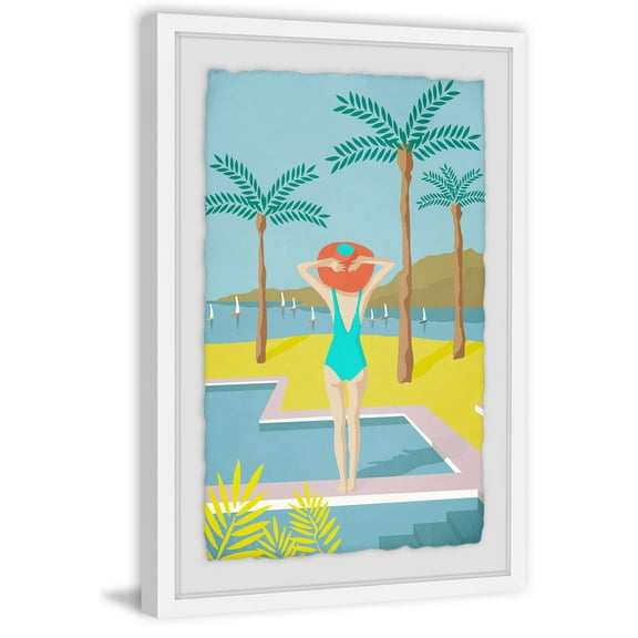 Summer View Framed Painting Art Print, 16.00" x 1.50"
