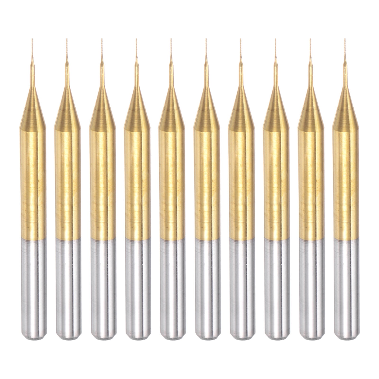 Unique Bargains Titanium Coat Carbide End Mill Engraving Milling Cutter 0.2mm