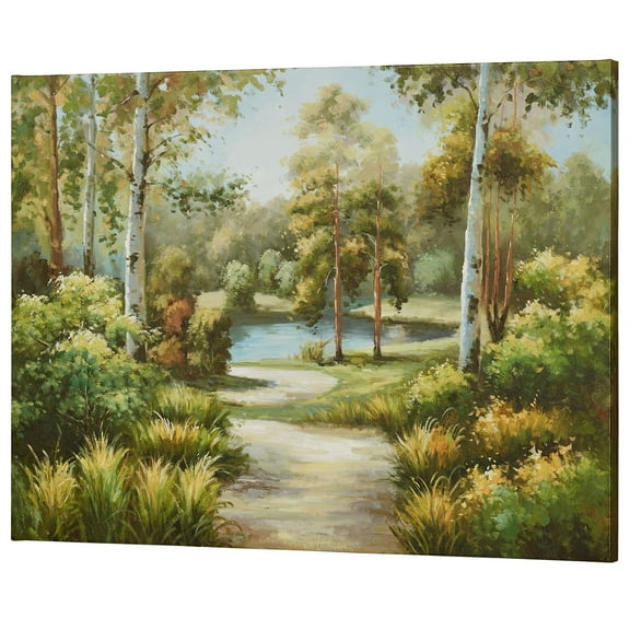 Summer Walks Canvas Wall Art Green