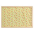 thumbnail image 1 of Summer Wall Art with Frame, Pattern with Watermelon Slices Roller Skates and Ice Cream, Printed Fabric Poster for Bathroom Living Room Dorms, 35" x 23", Pastel Yellow Multicolor, by Ambesonne, 1 of 2