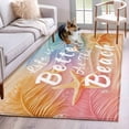 thumbnail image 1 of Summer Washable Area Rugs 3'x5', Life Is Better At The Beach Yellow Starfish Plant Low Pile Throw Living Room Rug Non-Slip Sturdy Edge Binding Carpet for Indoor Entryway Bedside Kitchen, 1 of 9