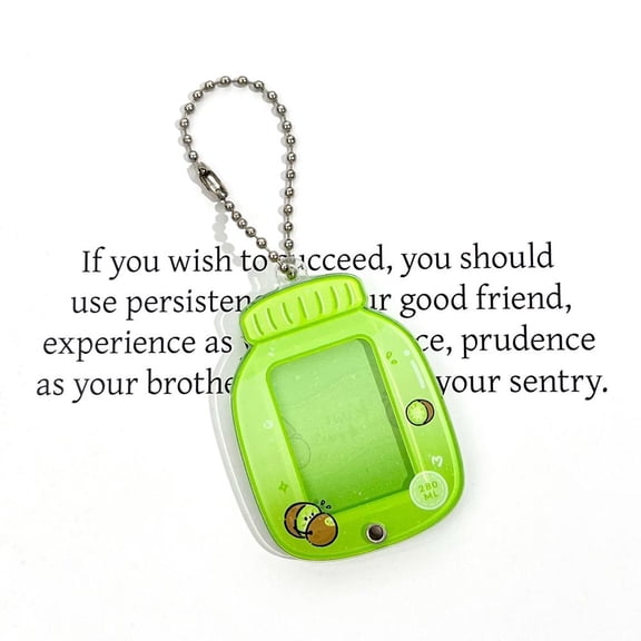 Summer Water Bottle Shape 1 inch Photo Frame Keychain Acrylic Photo Storage Card Bag Pendant