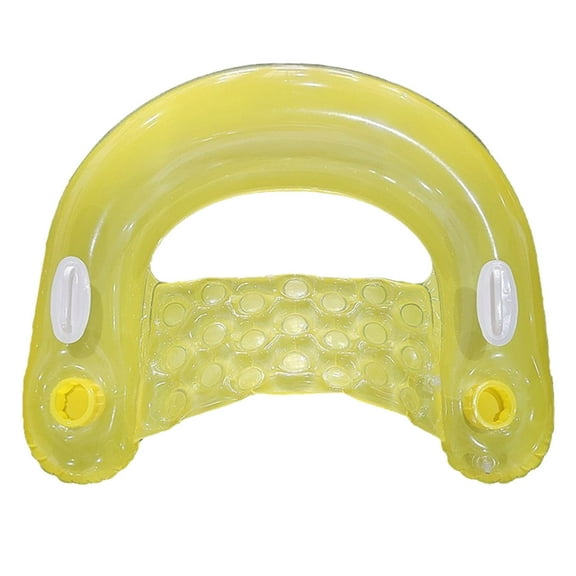 Summer Water Park Inflatable U Shaped Floating Outdoor Swimming Pool Adult Handles Thickened Swimming Rings Floating Chairs Cup Holders