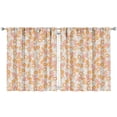 thumbnail image 1 of Summer Watercolor Kitchen Curtains Set - Vibrant Floral and Bee Art 2 Tier Panels 52x63, Farmhouse Style, 1 of 2