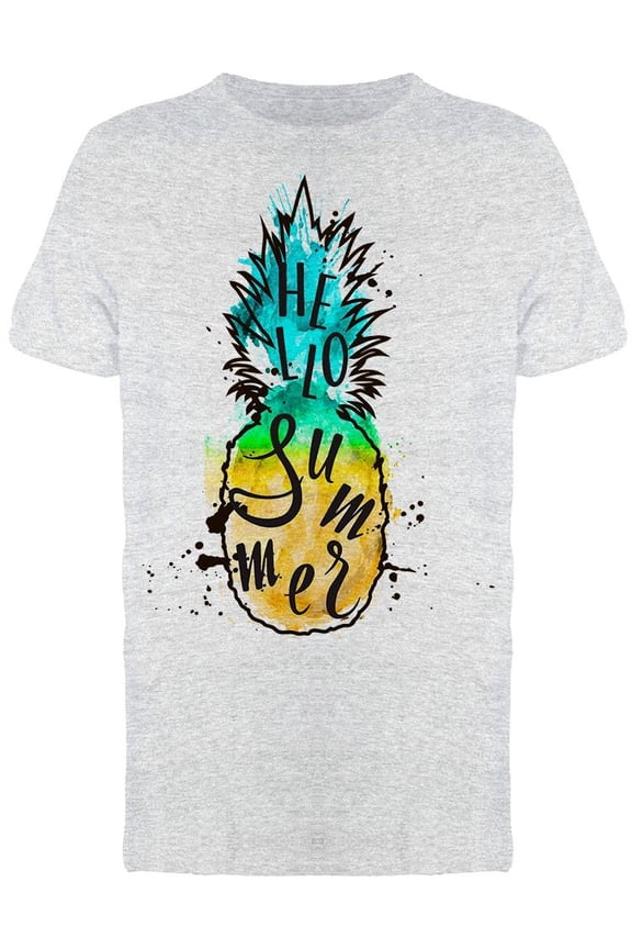 Summer Watercolor Pineapple Tee Men's -Image by Shutterstock