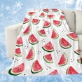 thumbnail image 1 of Summer Watermelon Cooling Blanket, Lightweight Breathable Summer Throw Blanket with Double Sided Cold Effect,Modern Tropical Fruit Watercolor Picnic Beach Blankets Bed Sheet for Hot Sleepers 50"x60", 1 of 8