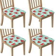 thumbnail image 1 of Summer Watermelon Seat Covers for Dining Room Chairs Set Of 4,Stretch Printed Washable Chair Seat Cover with Elastic Ties and Button,Removable Waterproof Couch Cushion Covers, 1 of 6