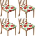 thumbnail image 1 of Summer Watermelon Seat Covers for Dining Room Chairs Set Of 4,Stretch Printed Washable Chair Seat Cover with Elastic Ties and Button,Removable Waterproof Couch Cushion Covers, 1 of 6