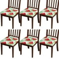 thumbnail image 1 of Summer Watermelon Seat Covers for Dining Room Chairs Set Of 6,Stretch Printed Washable Chair Seat Cover with Elastic Ties and Button,Removable Waterproof Couch Cushion Covers, 1 of 6