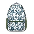 thumbnail image 1 of Summer Waterproof Backpack for College Students - Lightweight Daypack with Starfish & Sand Design, Spinal Support, 1 of 6