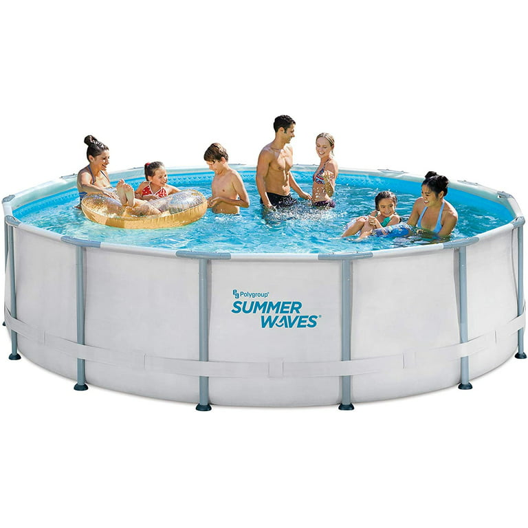 Summer Waves 14ft Elite Frame Pool with Filter Pump, Cover, and Ladder