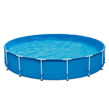 Summer Waves 15 ft Round Active Frame Above Ground Pool, Blue, Ages 6 and Up, Unisex