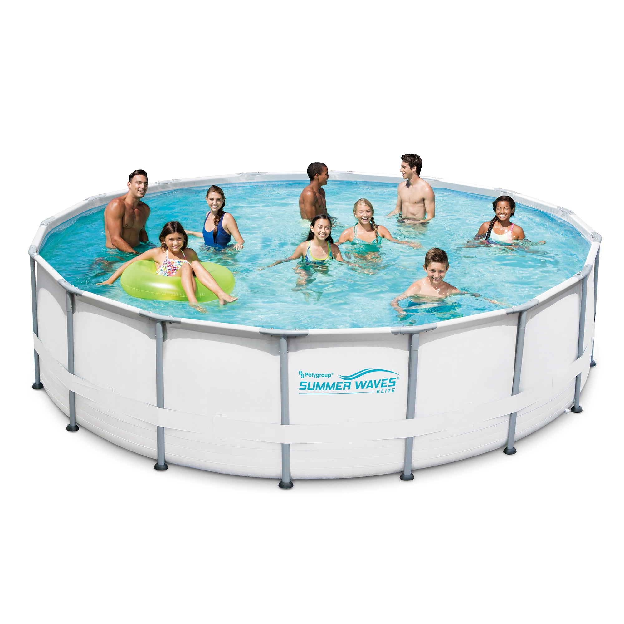 Summer Waves® 16ft Elite Frame Pool with Filter Pump, Cover, and Ladder | Swimmingpools