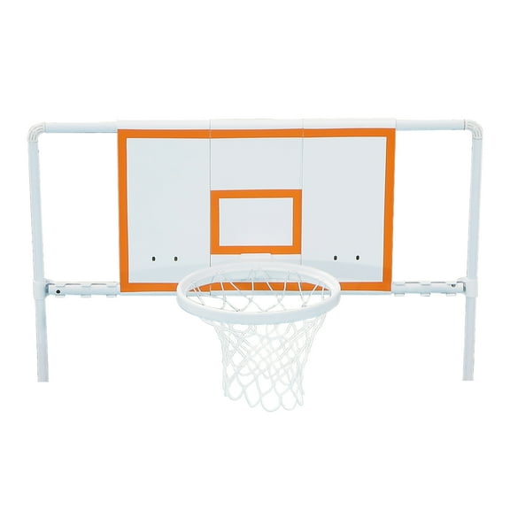Summer Waves 3.6ft x 37 inches Basketball Set with Basketball Hoop Backboard & Rim, for Metal Frame Above Ground Pools, White, Inflatable Basketball included, Adults, Unisex