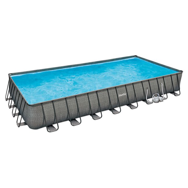 Summer Waves 32ft x 16ft x 52in Above Ground Frame Swimming Pool Set ...