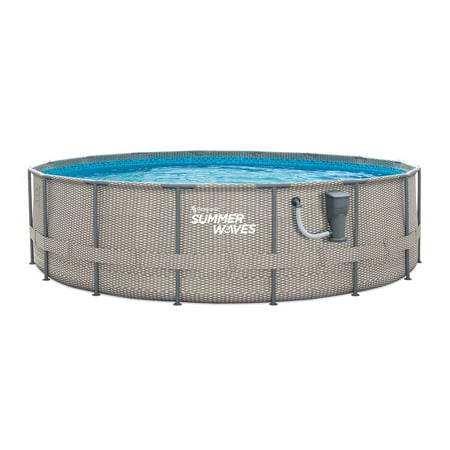 Summer Waves Active Above Ground Frame Swimming Pool Set with Pump