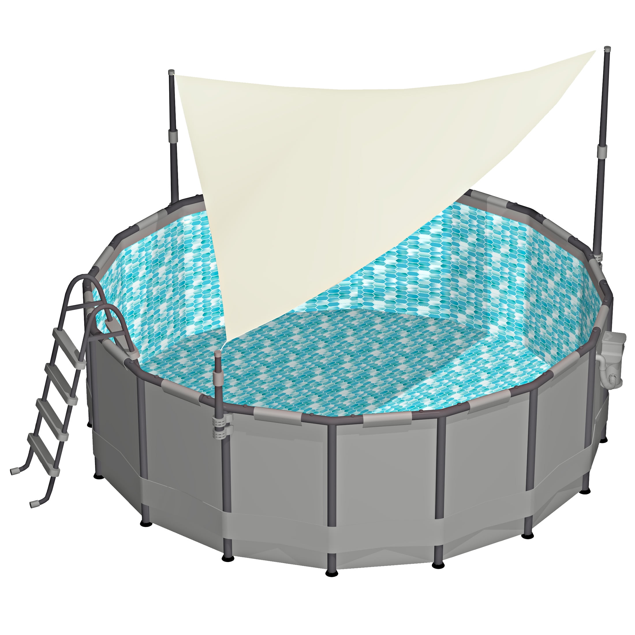 Summer Waves Canopy for Pools, for 2024 ft Above Ground Frame Pool