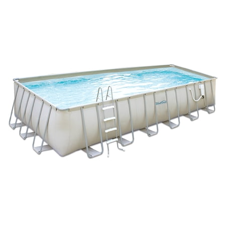 Summer Waves Elite 12-ft x 24-ft Rectangular 52-in Deep Metal Frame Swimming Pool Package
