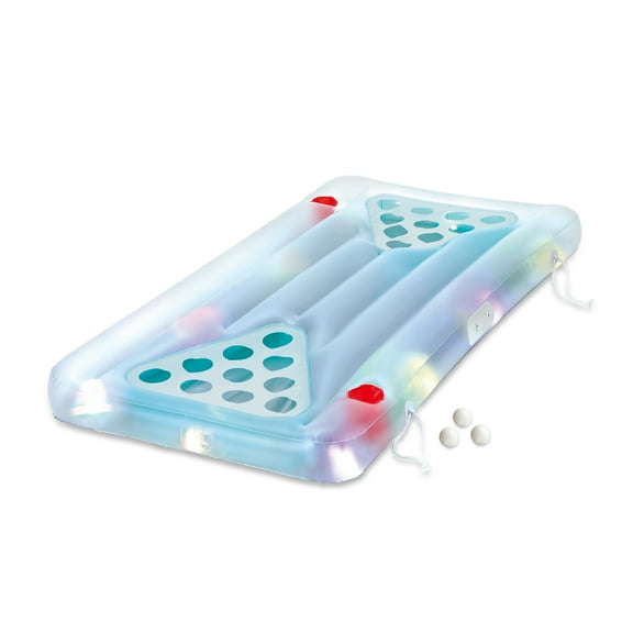 Summer Waves Inflatable Aqua Glow Aqua Pong Pool Game, Multicolor, for Adults, Unisex