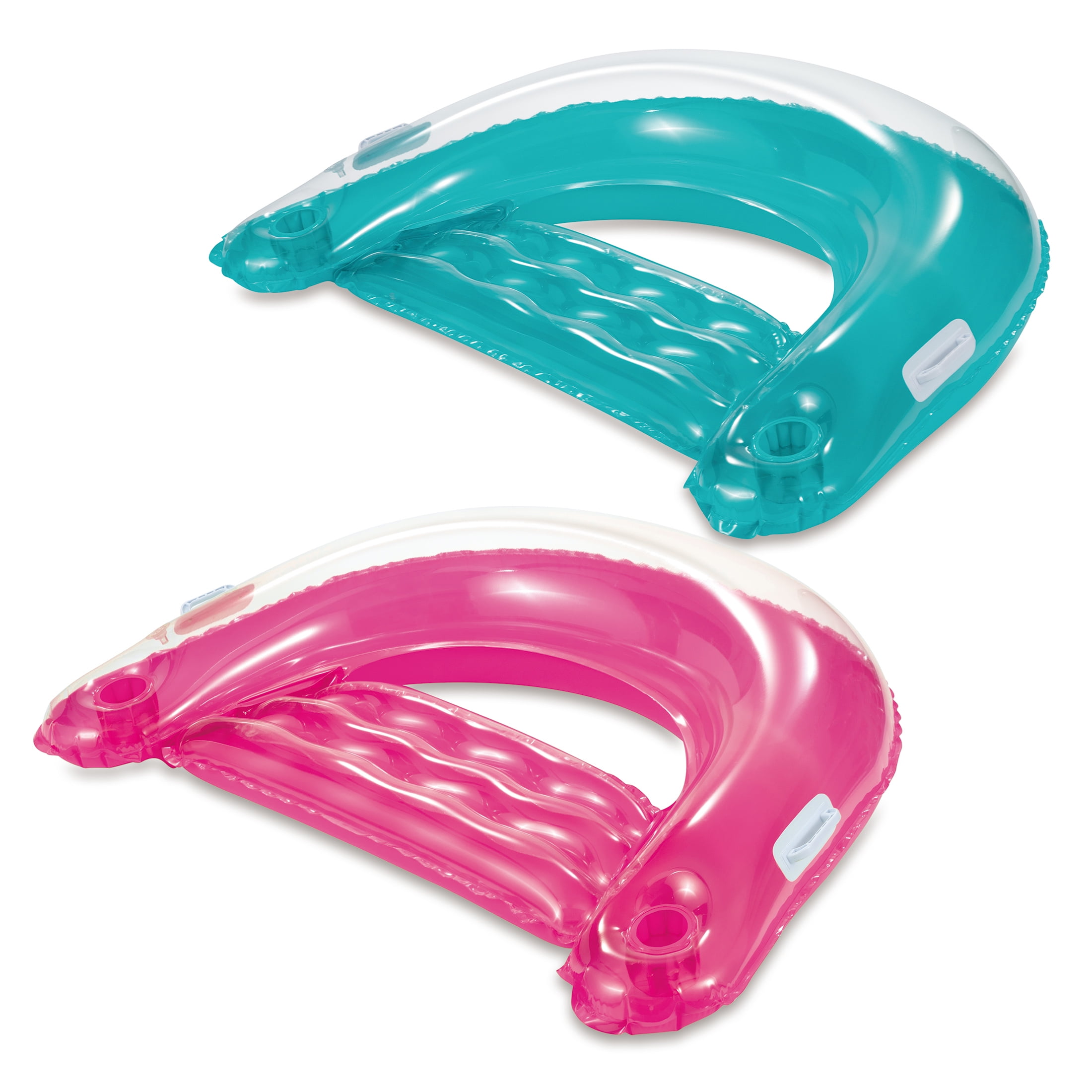 Summer Waves Inflatable Chill-Out Lounge Pool Float - Cup Holders ...