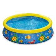 Summer Waves P1000515C167 5ft x 15in Inflatable Quick Set Pool w/ Ocean Print