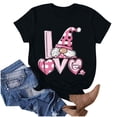 thumbnail image 1 of Summer Weekly Deal kttectoa Valentines Day Shirts Women Basic Tees Going Out Tops LOVE Graphic Tops Round Neck Short Sleeve Blouse for Womens Trendy Go Shopping, 1 of 4