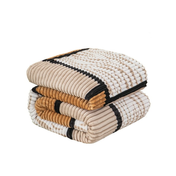 Summer Weight Blanket | Soft Fuzzy Flannel Throw | 39x59 Inches Multicolor Polyester | Nap & Sofa Blanket | Machine Washable Cozy Bed Cover