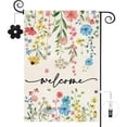 thumbnail image 1 of Summer Welcome Floral Garden Flag 12.5x18 Inch Double Sided Summer Yard Flag Spring Outside Outdoor Seasonal Burlap Funny Flowers Flags Home Patio Decoration, 1 of 6